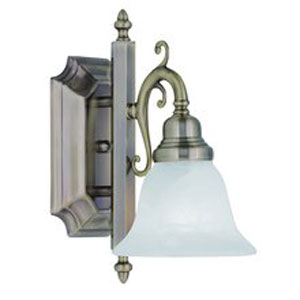 Livex Lighting 1281-01 French Regency Bath Light in Antique Brass 